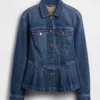 Denim Peplum Jacket