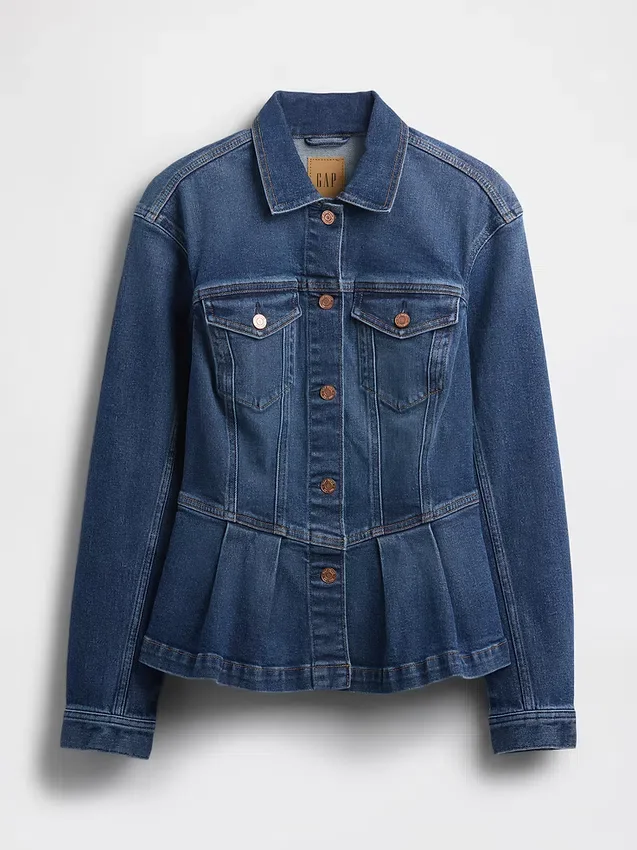 Denim Peplum Jacket