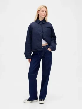 Denim Puffer Jacket