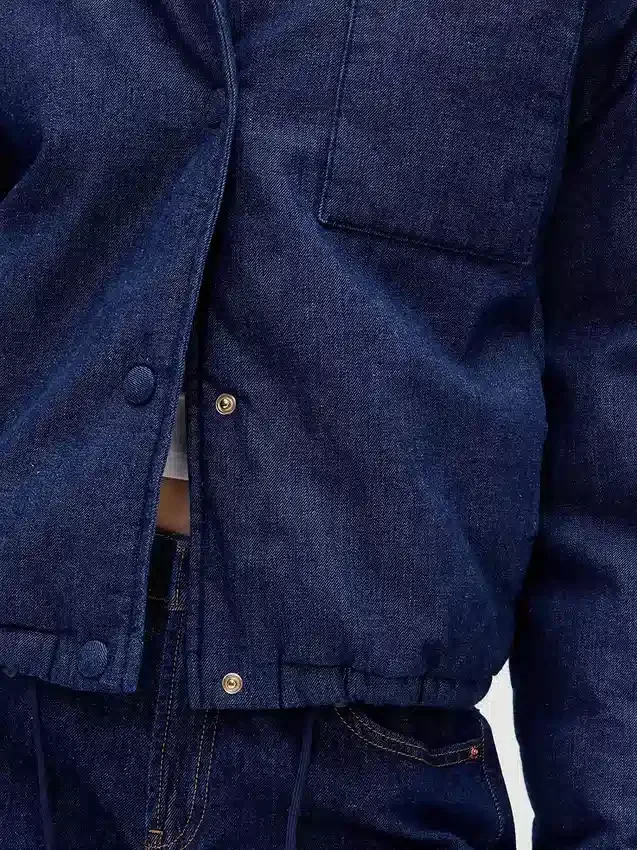 Denim Puffer Jacket