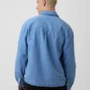 Denim Relaxed Straight-Hem Shirt