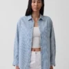 Denim Stripe Big Shirt