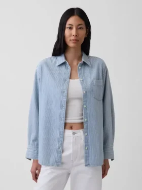 Denim Stripe Big Shirt