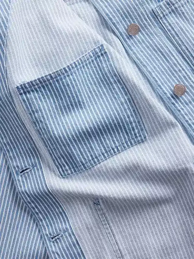 Denim Stripe Chore Jacket