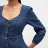 Denim Sweetheart Midi Dress