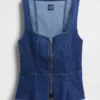 Denim Zip Vest
