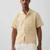 Dobby Relaxed Straight-Hem Shirt