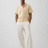 Dobby Relaxed Straight-Hem Shirt
