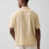Dobby Relaxed Straight-Hem Shirt