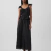 Dotted Voile Maxi Skirt