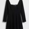 Double Knit Sweetheart Corset Mini Dress