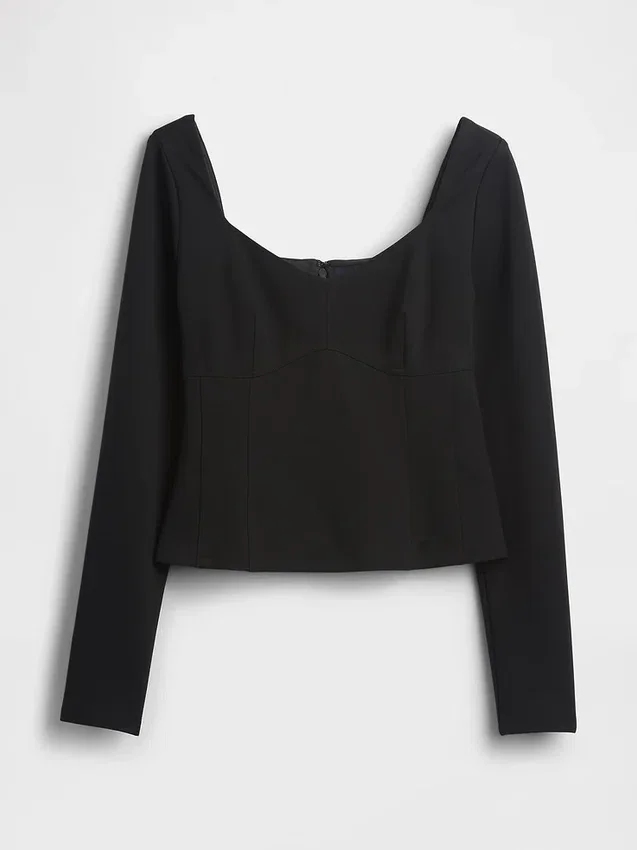 Double Knit Sweetheart Top
