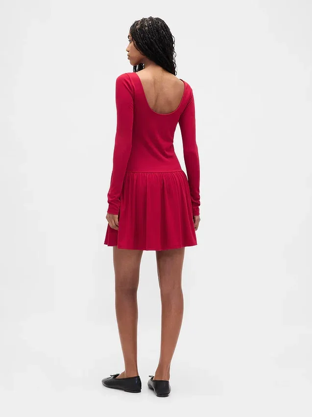 Drop-Waist Mini Dress