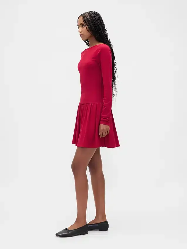 Drop-Waist Mini Dress