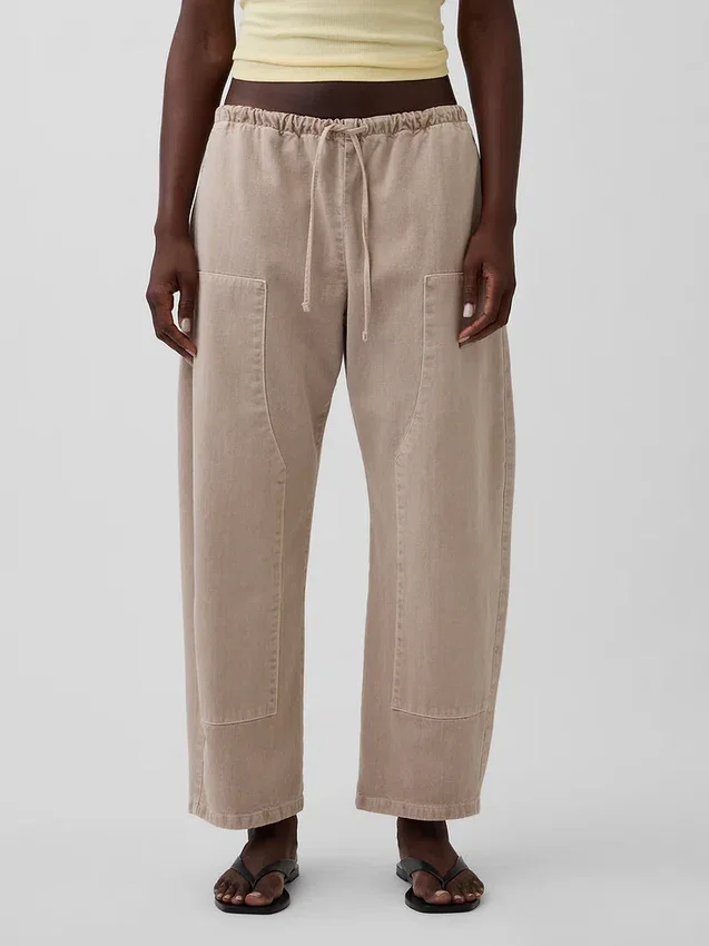 Easy Double-Knee Barrel Pants