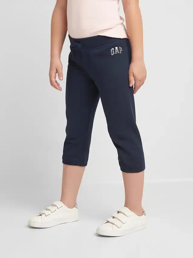 Embellished Logo Crop Sweats