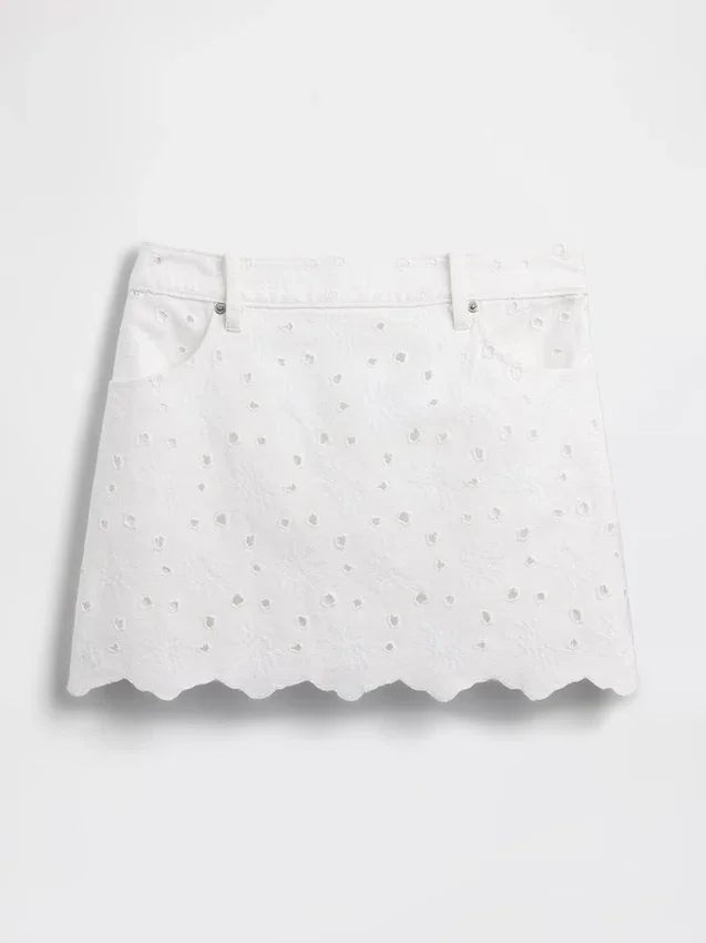 Embroidered Mini Skirt