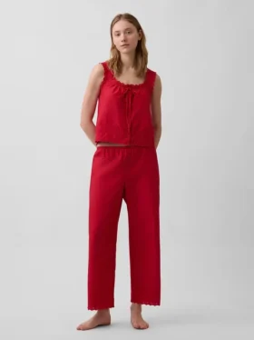 Embroidered Pj Pants