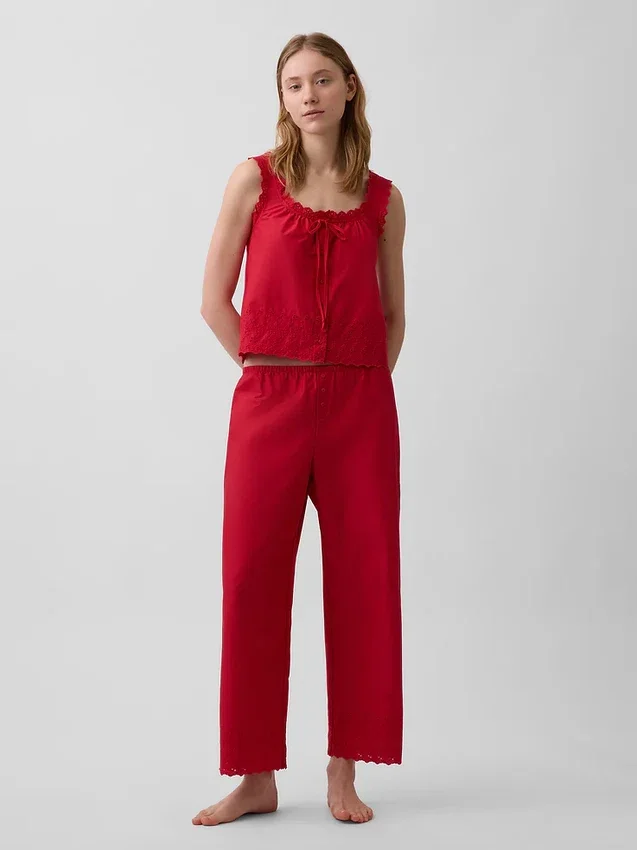 Embroidered Pj Pants