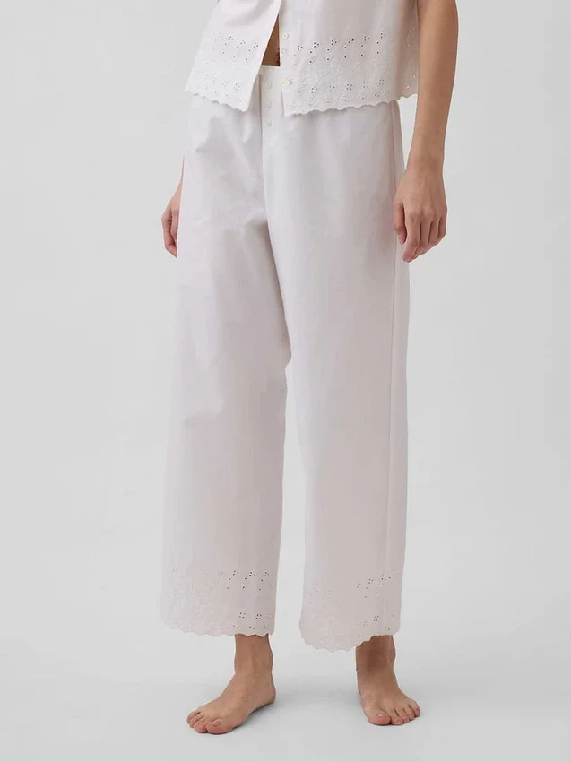 Embroidered Pj Pants