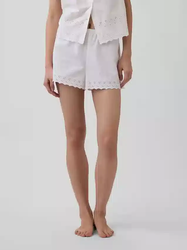 Embroidered Pj Shorts