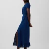Embroidered Puff-Sleeve Maxi Dress
