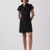 Empire-Waist Mini Shirtdress