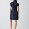 Empire-Waist Mini Shirtdress