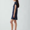 Empire-Waist Mini Shirtdress
