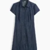 Empire-Waist Mini Shirtdress