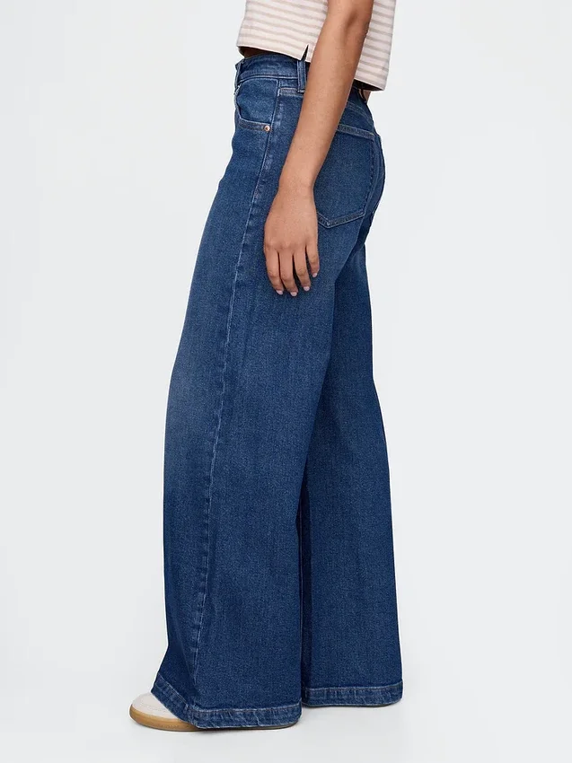 Extra High Rise Stride Wide-Leg Jeans