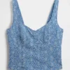 Eyelet Crop Bustier Top