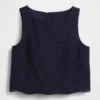 Eyelet Crop Shell Tank Top