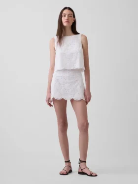 Eyelet Mini Skort