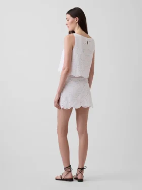 Eyelet Mini Skort