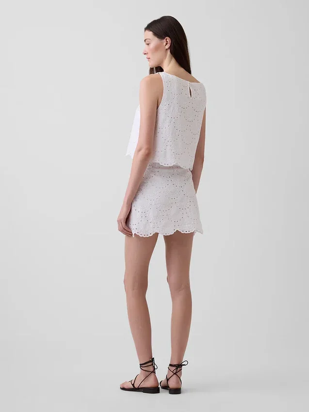 Eyelet Mini Skort
