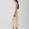 Eyelet Seamed Drop-Waist Maxi Dress