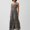 Eyelet Tiered Maxi Dress