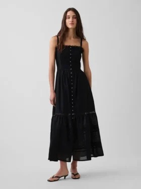 Eyelet Tiered Maxi Dress