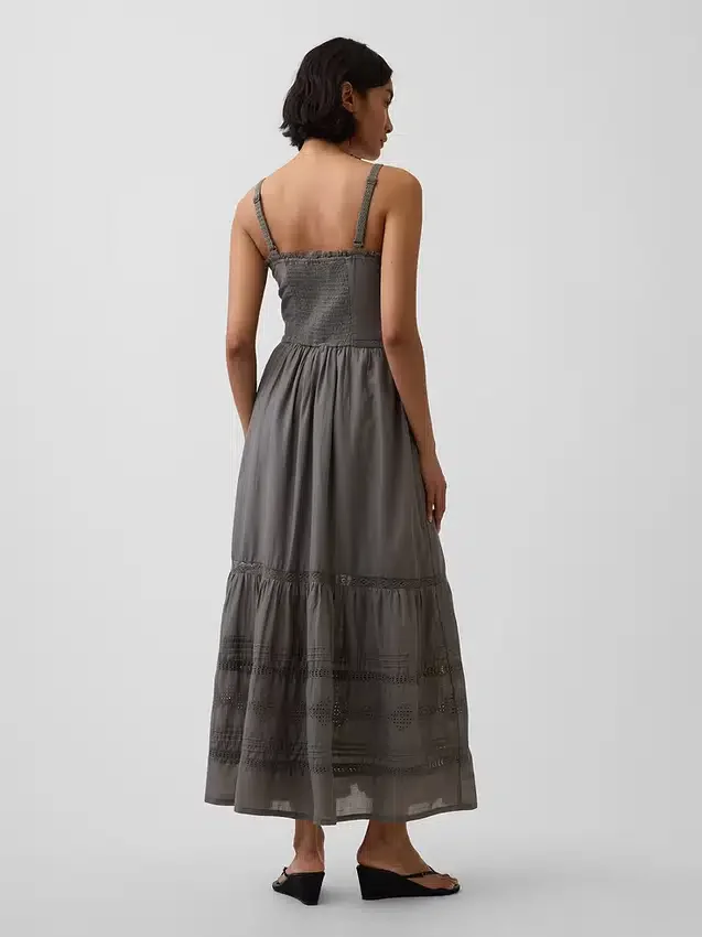 Eyelet Tiered Maxi Dress