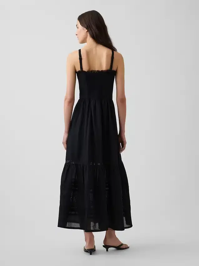 Eyelet Tiered Maxi Dress