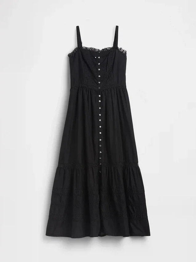 Eyelet Tiered Maxi Dress