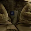Faux Fur-Lined Hooded Utility Jacket