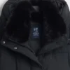 Faux Fur-Trim Midi Puffer Jacket