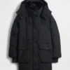 Faux Fur-Trim Midi Puffer Jacket