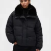 Faux Fur-Trim Puffer Jacket