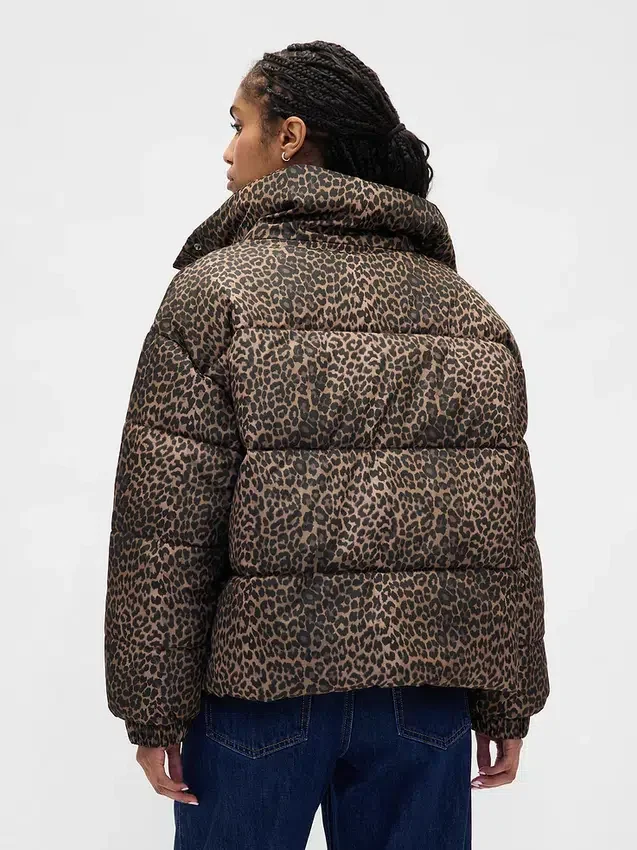 Faux Fur-Trim Puffer Jacket