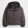 Faux Fur-Trim Puffer Jacket