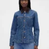 Fitted Longline Denim Jacket