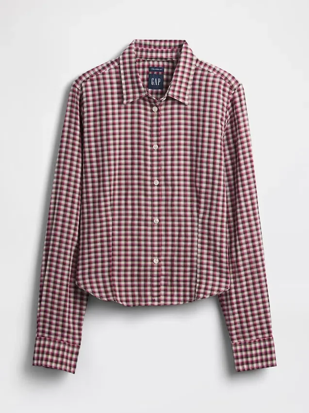 Flannel Fitted Plaid Shirt